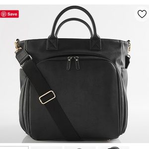 BLACK Pottery Barn Hyde Convertible Diaper Bag